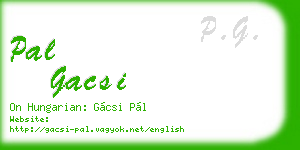pal gacsi business card