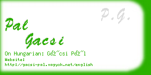 pal gacsi business card